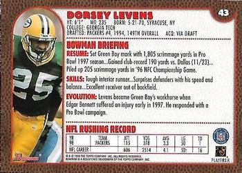 1999 Bowman #43 Dorsey Levens Back