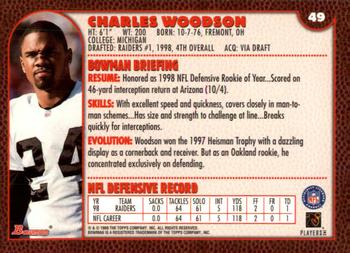 1999 Bowman #49 Charles Woodson Back