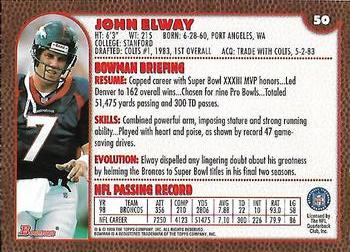 1999 Bowman #50 John Elway Back