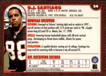1999 Bowman #54 O.J. Santiago Back