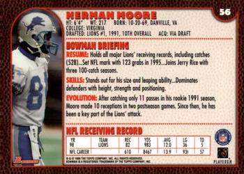 1999 Bowman #56 Herman Moore Back