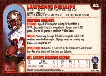 1999 Bowman #82 Lawrence Phillips Back
