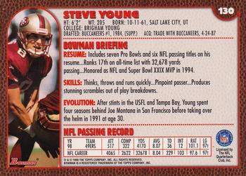 1999 Bowman #130 Steve Young Back