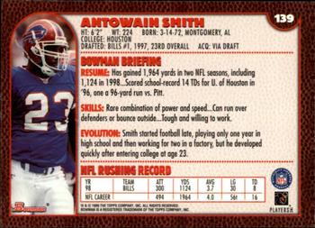 1999 Bowman #139 Antowain Smith Back