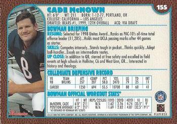 1999 Bowman #155 Cade McNown Back