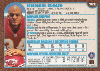 1999 Bowman #162 Michael Cloud Back