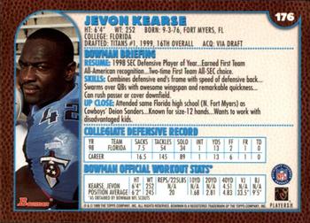 1999 Bowman #176 Jevon Kearse Back