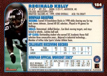 1999 Bowman #184 Reginald Kelly Back