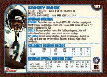 1999 Bowman #197 Stacey Mack Back
