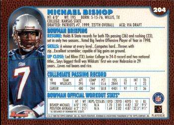 1999 Bowman #204 Michael Bishop Back