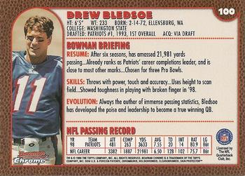 1999 Bowman Chrome #100 Drew Bledsoe Back