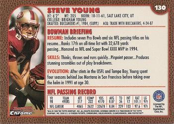 1999 Bowman Chrome #130 Steve Young Back