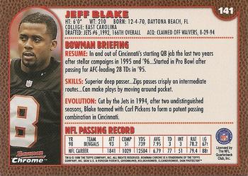 1999 Bowman Chrome #141 Jeff Blake Back
