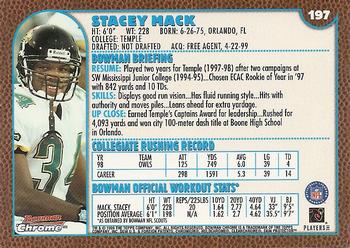 1999 Bowman Chrome #197 Stacey Mack Back