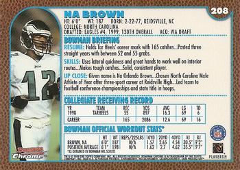 1999 Bowman Chrome #208 Na Brown Back