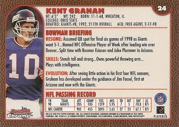 1999 Bowman Chrome #24 Kent Graham Back
