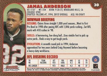 1999 Bowman Chrome #30 Jamal Anderson Back