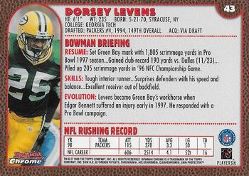 1999 Bowman Chrome #43 Dorsey Levens Back