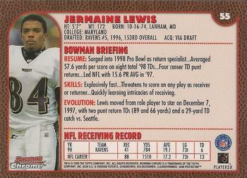 1999 Bowman Chrome #55 Jermaine Lewis Back