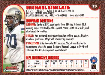 1999 Bowman Chrome #73 Michael Sinclair Back