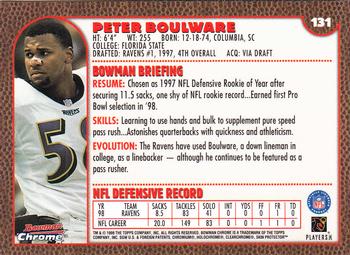 1999 Bowman Chrome #131 Peter Boulware Back