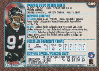 1999 Bowman Chrome #209 Patrick Kerney Back