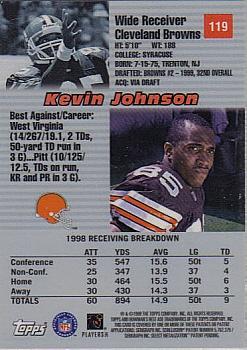 1999 Bowman's Best #119 Kevin Johnson Back