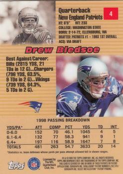 1999 Bowman's Best #4 Drew Bledsoe Back