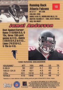 1999 Bowman's Best #10 Jamal Anderson Back