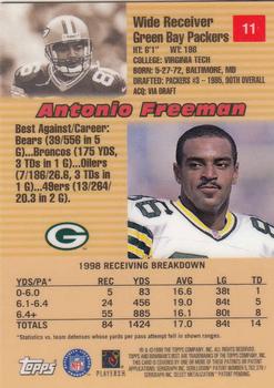 1999 Bowman's Best #11 Antonio Freeman Back