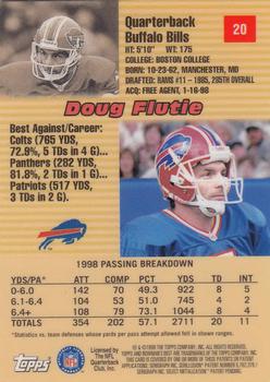 1999 Bowman's Best #20 Doug Flutie Back