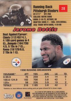 1999 Bowman's Best #28 Jerome Bettis Back