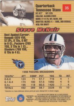 1999 Bowman's Best #35 Steve McNair Back