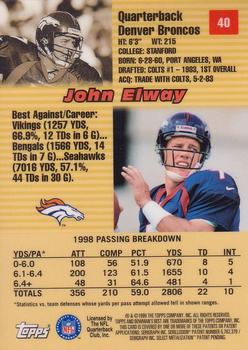 1999 Bowman's Best #40 John Elway Back