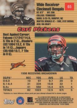 1999 Bowman's Best #65 Carl Pickens Back