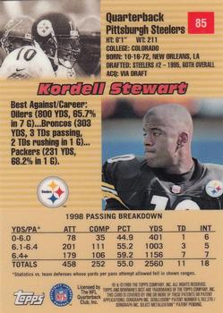 1999 Bowman's Best #85 Kordell Stewart Back