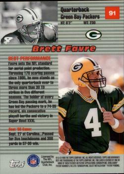 1999 Bowman's Best #91 Brett Favre Back
