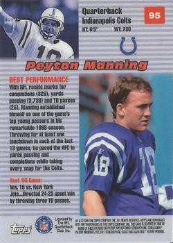 1999 Bowman's Best #95 Peyton Manning Back