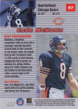 1999 Bowman's Best #97 Cade McNown Back