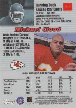 1999 Bowman's Best #111 Michael Cloud Back