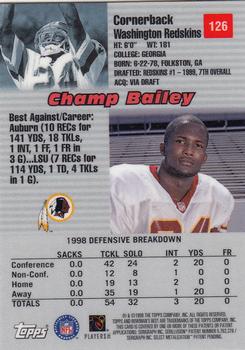 1999 Bowman's Best #126 Champ Bailey Back