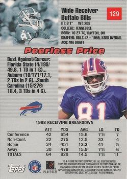 1999 Bowman's Best #129 Peerless Price Back