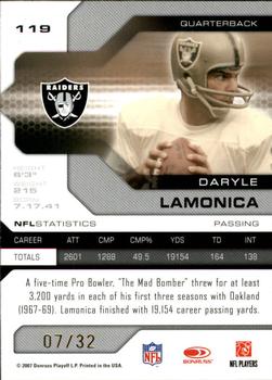 2007 Leaf Limited - Bronze Spotlight #119 Daryle Lamonica Back