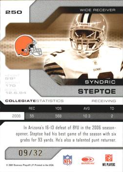 2007 Leaf Limited - Bronze Spotlight #250 Syndric Steptoe Back