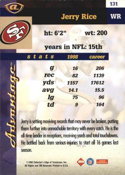 1999 Collector's Edge Advantage #131 Jerry Rice Back