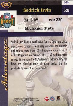 1999 Collector's Edge Advantage #169 Sedrick Irvin Back