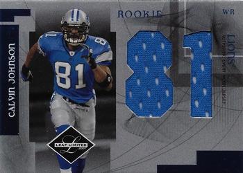 2007 Leaf Limited - Rookie Jumbo Jersey Numbers #RJ-4 Calvin Johnson Front