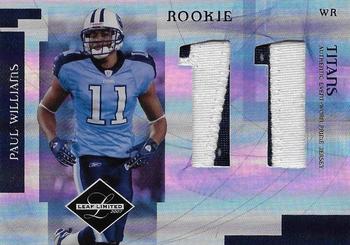 2007 Leaf Limited - Rookie Jumbo Jersey Numbers Prime #RJ-10 Paul Williams Front