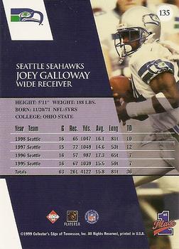1999 Collector's Edge First Place #135 Joey Galloway Back