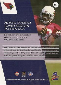 1999 Collector's Edge First Place #151 David Boston Back